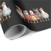 Christmas Chickens Xmas Chicken Gift Boerderij Lov Cadeaupapier (Rol Hoek)
