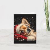 Christmas Chihuahua On A Long Sleeve  Kaart (Voorkant)
