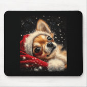 Christmas Chihuahua On A Long Sleeve Muismat (Voorkant)