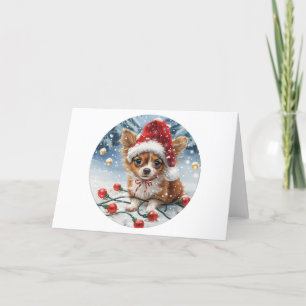 Christmas Chihuahua Santa Dog Feestdagen Kaart