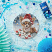 Christmas Chihuahua Santa Dog Papieren Bordje (Feest)