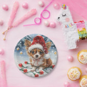 Christmas Chihuahua Santa Dog Papieren Bordje (Feest)