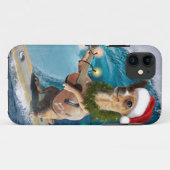 Christmas Chihuahua Surfing Case-Mate iPhone Case (Achterkant (horizontaal))