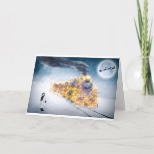 Christmas Child Christmas Motif December Train Feestdagen Kaart