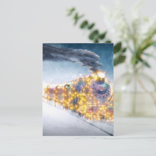 Christmas Child Christmas Motif December Train Feestdagenkaart (Staand voorkant)