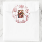 Christmas Chinoiserie Photo Ronde Sticker (Tas)