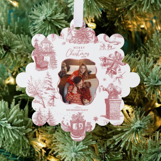 Christmas Chinoiserie Photo Tree Ornament (Insitu (Drie))