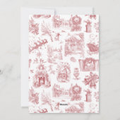 Christmas Chinoiserie Toile Photo Feestdagenkaart (Achterkant)