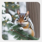 Christmas Chipmunk Stickers (Voorkant)