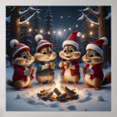 Christmas Chipmunks Poster (Voorkant)