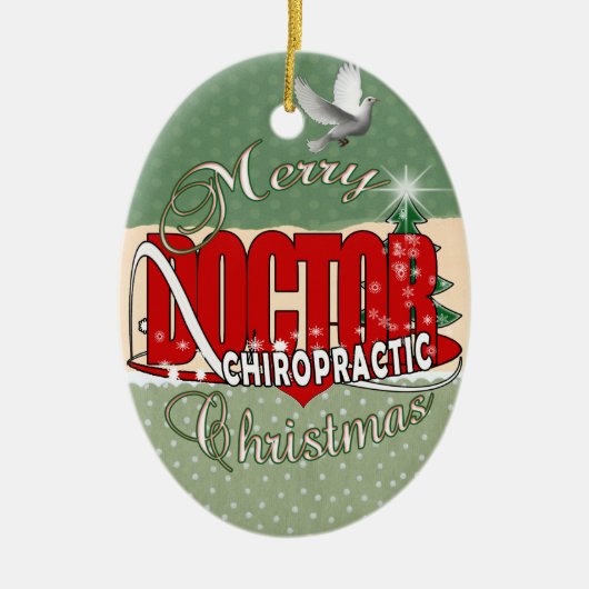 CHRISTMAS CHIROPRACTISCHE ARTS KERAMISCH ORNAMENT (Voorkant)