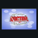 CHRISTMAS CHIROPRACTISCHE ARTS RECHTHOEKIGE STICKER<br><div class="desc">MERRY CHRISTMAS CHIROPRACTISCHE DOCTOR SPECIALTY CUSTOMIZE ADD/REMOVE ACHTERGRONDEN OF GRAPHICS</div>