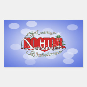 CHRISTMAS CHIROPRACTISCHE ARTS RECHTHOEKIGE STICKER