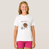 Christmas Chocolate Cookie and Soccer Ball T-shirt (Voorkant volledig)