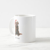 Christmas Chocolate Labrador Dog Pet Koffie Mok (Voorkant links)