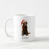 Christmas Chocolate Labrador Dog Pet Koffie Mok (Links)