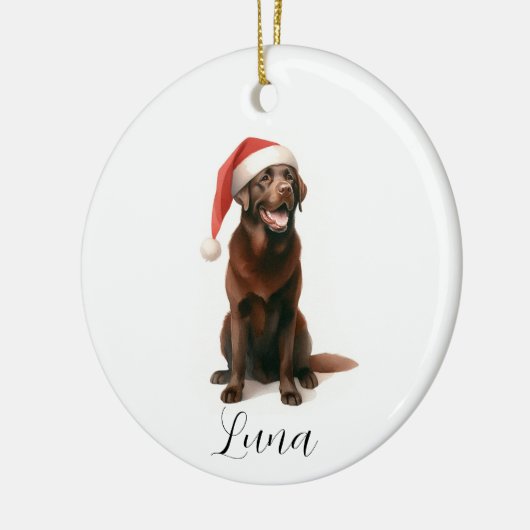 Christmas Chocolate Labrador Dog Pet Ornament (Links)