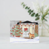 Christmas Chow Dog Feestdagenkaart (Staand voorkant)