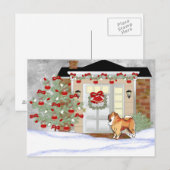 Christmas Chow Dog Feestdagenkaart (Voorkant / Achterkant)