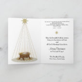 CHRISTMAS - CHRISTELIJK - MANGER/STARS FEESTDAGEN KAART (Binnen)