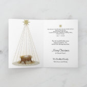 CHRISTMAS - CHRISTELIJK - MANGER/STARS HOLIDAIRE K FEESTDAGEN KAART (Binnen)