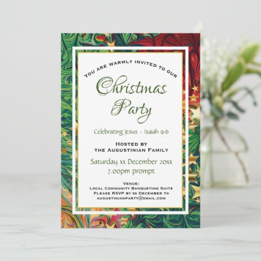 CHRISTMAS Christelijke Retro Persoonlijke partij Kaart (Staand voorkant)