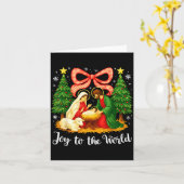 Christmas Christian Joy To The World Coquette Jesu Kaart (Gele Bloem)