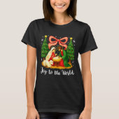 Christmas Christian Joy To The World Coquette Jesu T-shirt (Voorkant)