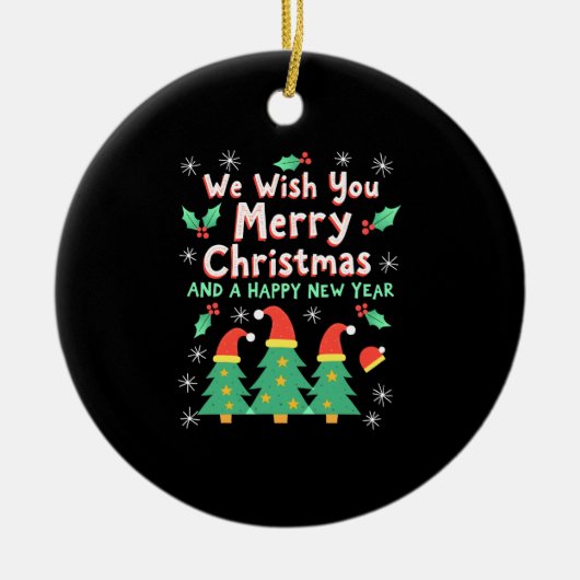 Christmas Christmas Christmas Christmas Christmas  Keramisch Ornament (Voorkant)