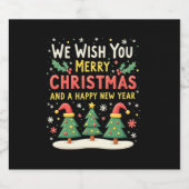 Christmas Christmas Christmas Christmas Christmas  Sparkling Wijnetiket (Enkel label)