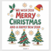 Christmas Christmas Christmas Christmas Christmas Sticker (Vel)