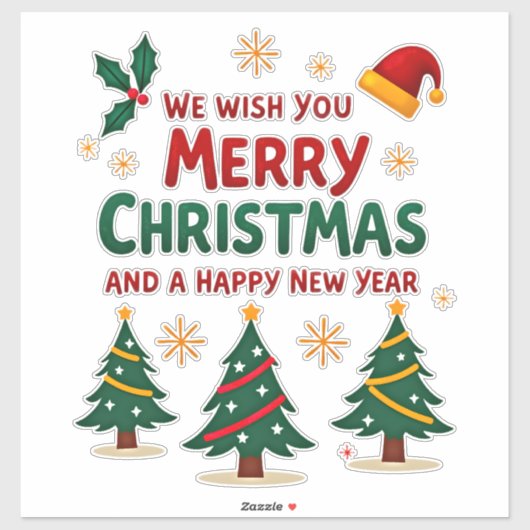 Christmas Christmas Christmas Christmas Christmas  Sticker (Vel)