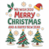 Christmas Christmas Christmas Christmas Christmas Sticker (Voorkant)