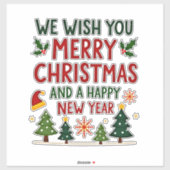 Christmas Christmas Christmas Christmas Christmas  Sticker (Vel)