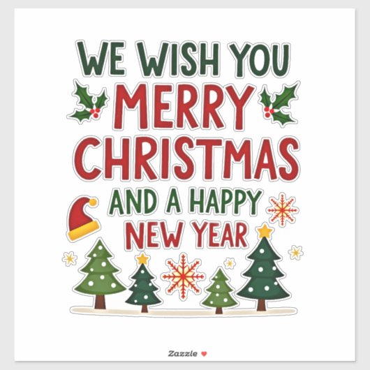 Christmas Christmas Christmas Christmas Christmas Sticker (Vel)