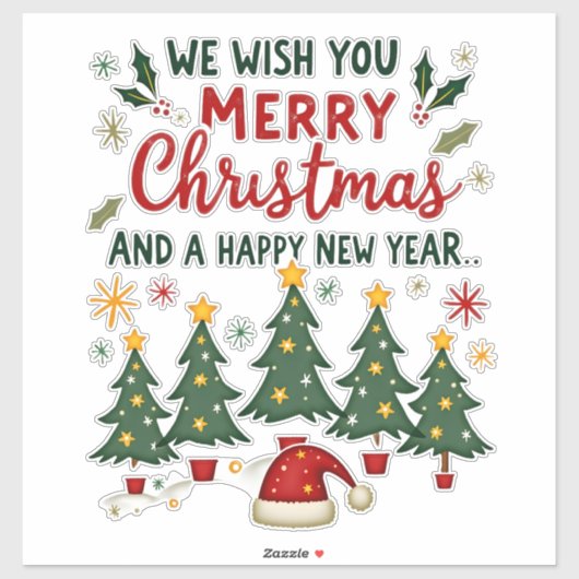 Christmas Christmas Christmas Christmas Christmas  Sticker (Vel)