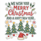 Christmas Christmas Christmas Christmas Christmas Sticker (Voorkant)
