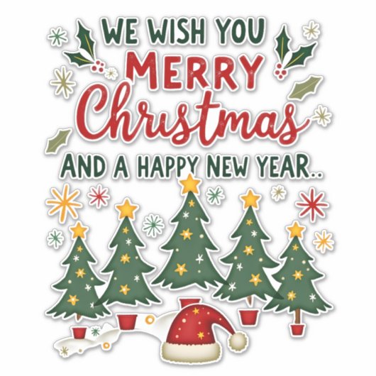 Christmas Christmas Christmas Christmas Christmas  Sticker (Voorkant)