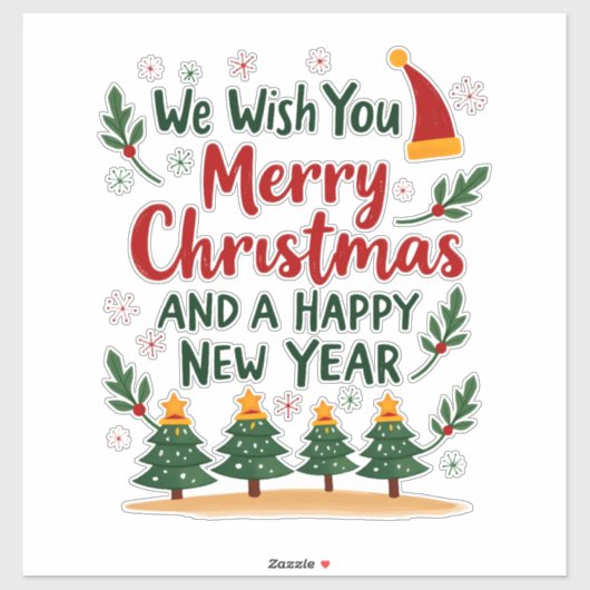 Christmas Christmas Christmas Christmas Christmas  Sticker (Vel)