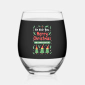 Christmas Christmas Christmas Christmas Christmas Wijnglas Zonder Voet (Voorkant)