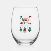 Christmas Christmas Christmas Christmas Christmas  Wijnglas Zonder Voet (Voorkant)