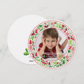 Christmas Circle-fotokaart Feestdagenkaart (Voorkant / Achterkant)