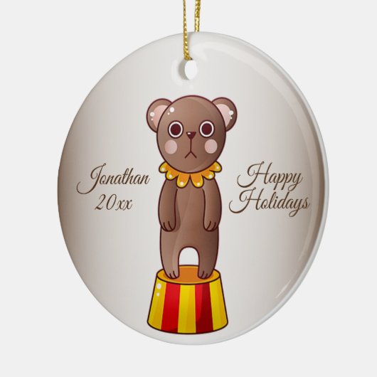 Christmas Circus Beer Keramisch Ornament (Links)