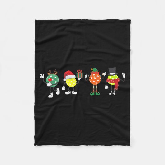 Christmas Ckleball Player Xmas Santa Reindeer Elf  Fleece Deken (Voorkant)