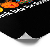 Christmas Ckleball Santa Reindeer Elf Ugly Xmas Sw Poster (Hoek)