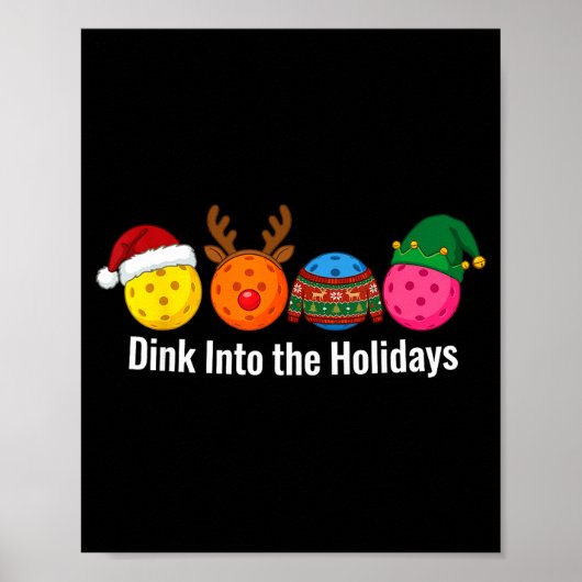 Christmas Ckleball Santa Reindeer Elf Ugly Xmas Sw Poster (Voorkant)