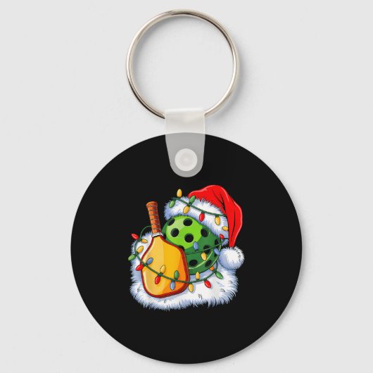 Christmas Ckleball Santa Xmas Ckleball Lover Manne Sleutelhanger (Voorkant)