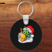 Christmas Ckleball Santa Xmas Ckleball Lover Manne Sleutelhanger (Voorkant)