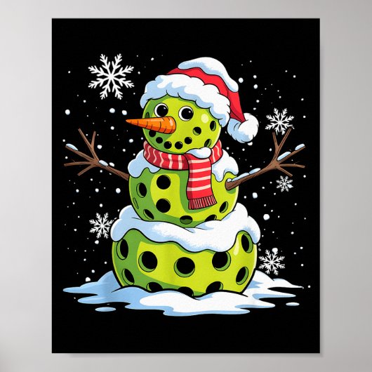 Christmas Ckleball Snowman Christmas Women Men Kid Poster (Voorkant)