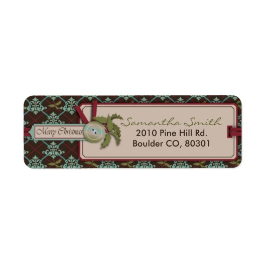 Christmas Classic Retourlabel Etiket (Voorkant)